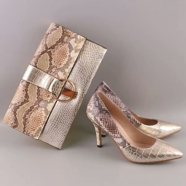 Designer Clutch & Heels