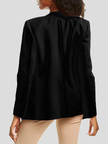 Women's Women’s Open-Front Collarless Longline Blazer