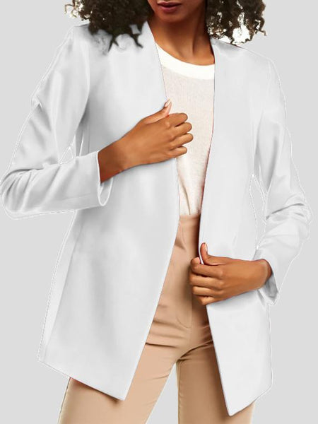 Women's Women’s Open-Front Collarless Longline Blazer