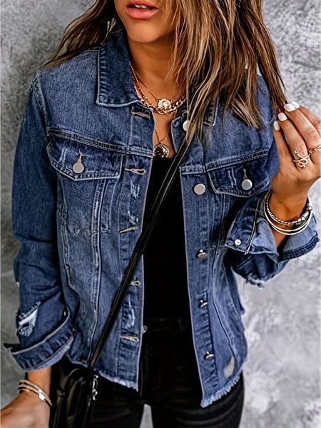 Women's Plus Size Denim Jacket in Plus Size Outerwear