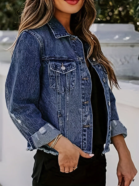 Women's Plus Size Denim Jacket in Plus Size Outerwear