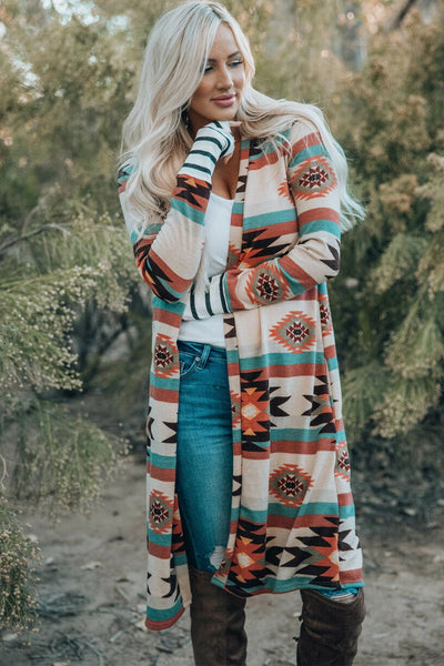 Women's Southwestern Reversible Longline Cardigan Coat featuring coats styling with practical layering, balanced movement, and everyday versatility f.