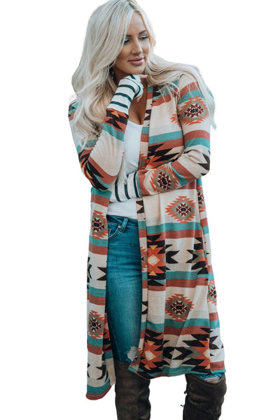 Women's Southwestern Reversible Longline Cardigan Coat featuring coats styling with practical layering, balanced movement, and everyday versatility f.