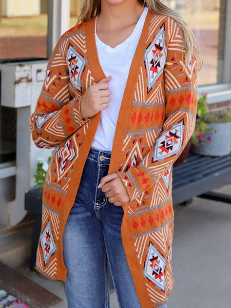 Women's Southwestern Reversible Longline Cardigan Coat featuring coats styling with practical layering, balanced movement, and everyday versatility f.