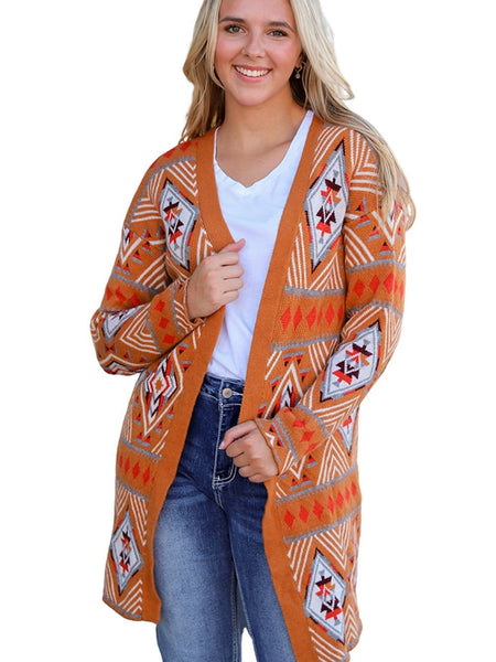 Women's Southwestern Reversible Longline Cardigan Coat featuring coats styling with practical layering, balanced movement, and everyday versatility f.