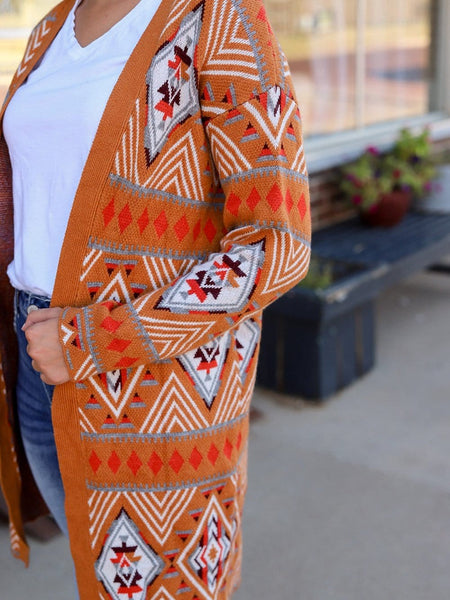 Women's Southwestern Reversible Longline Cardigan Coat featuring coats styling with practical layering, balanced movement, and everyday versatility f.