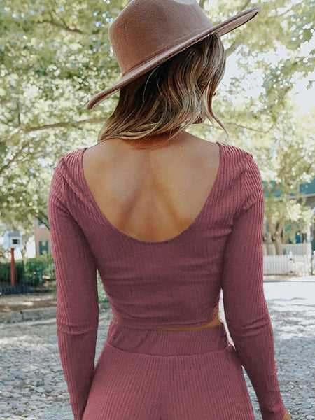 Studded Cutout Ruched Wide Leg Jumpsuit