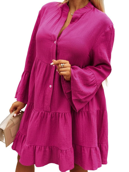 Solid Color Sexy Temperament Casual Mini Dress
