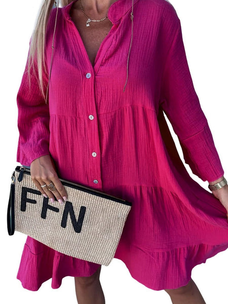 Solid Color Sexy Temperament Casual Mini Dress