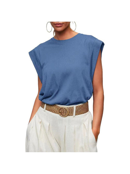 Round neck raglan patchwork striped casual T-shirt top