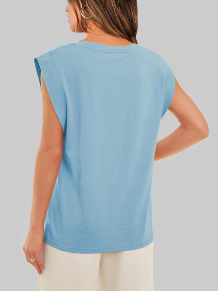 Round neck raglan patchwork striped casual T-shirt top