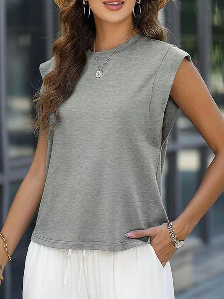 Round neck raglan patchwork striped casual T-shirt top