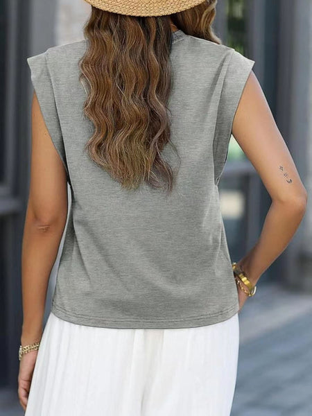 Round neck raglan patchwork striped casual T-shirt top