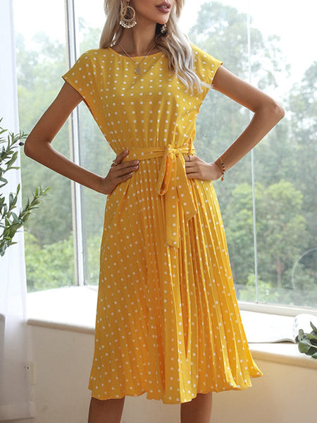 Elegant Polka Dot Dress