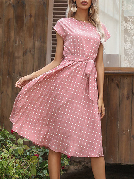 Elegant Polka Dot Dress
