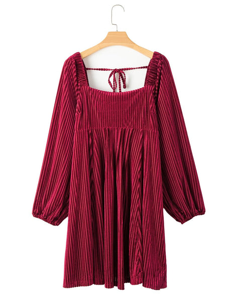 Women's Elegant Plus Size V-Neck Formal Dress with Hollow Out Details