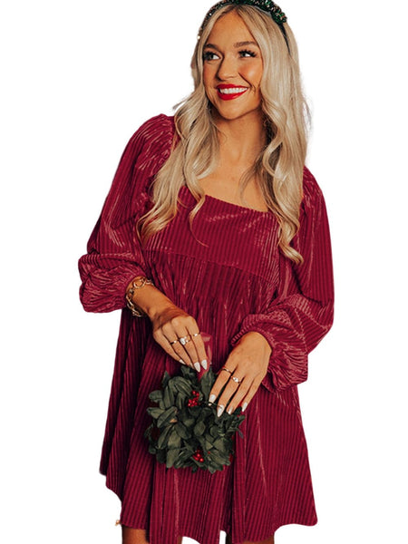 Women's Elegant Plus Size V-Neck Formal Dress with Hollow Out Details