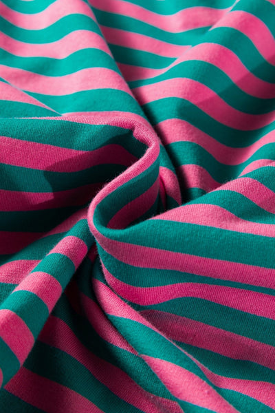 Sachet Pink & Kelly Green Striped Cotton Blouse