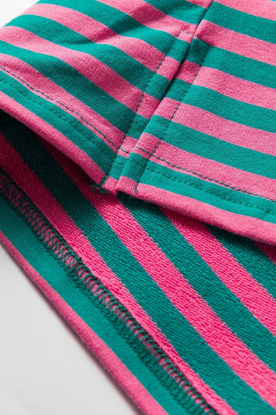 Sachet Pink & Kelly Green Striped Cotton Blouse