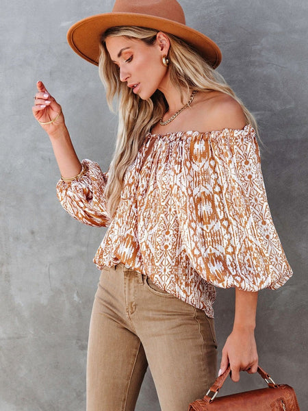 Women's Silver Sequin V-Neck Balloon Sleeve Festive Blouse