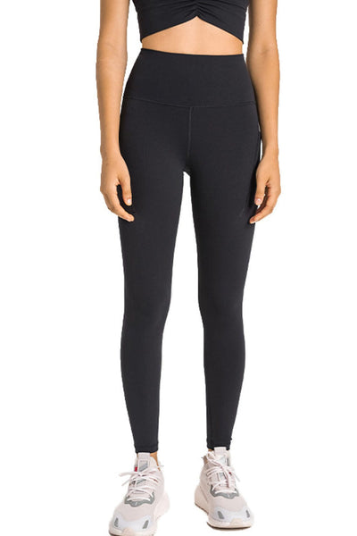 Sherpa-Lined Solid High-Waist Stretchy Warm Leggings Pants