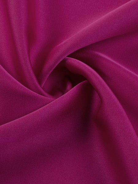 Shimmering Pink Satin Blouse with Unique Neckline and Balloon Sleeves