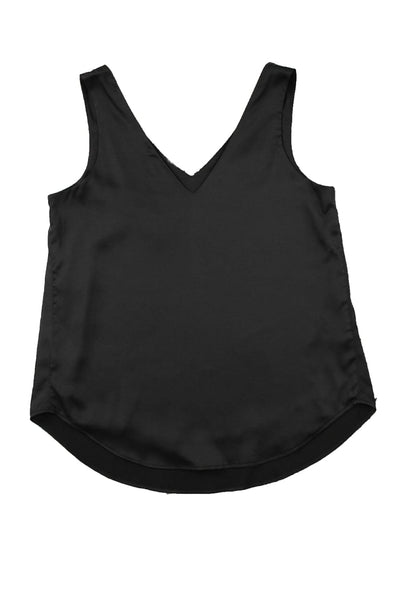 Women's Silk Satin V Neck Casual Sleeveless Camisole Tank Top