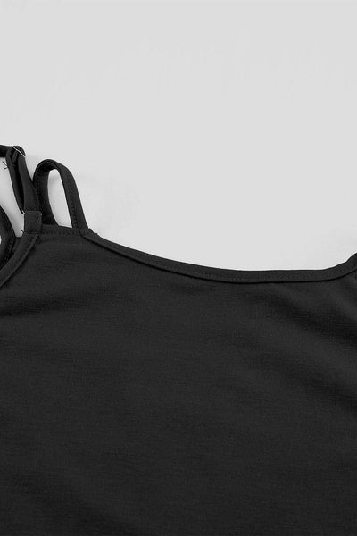 Women's V-Neck Lace-Up Skull Tank Top made for easy styling and wardrobe coordination, with premium-like structure and finish.