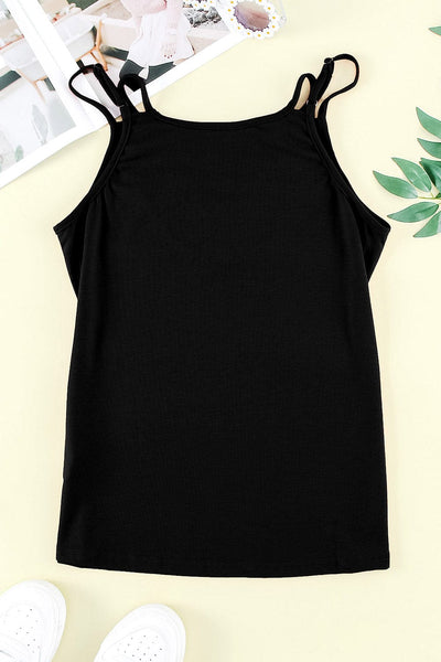 Women's V-Neck Lace-Up Skull Tank Top made for easy styling and wardrobe coordination, with premium-like structure and finish.