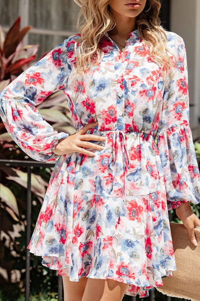 Size Curve Dresses Lace Embroidery Slimming Mini Dress