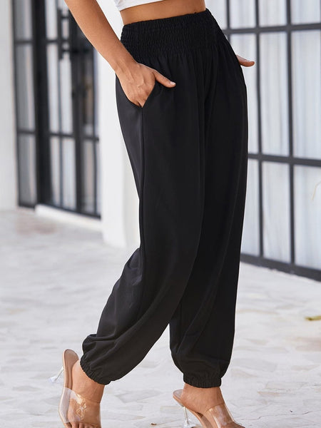 Versatile Women's Solid Loose Jogger Sweatpants for Fall & Winter