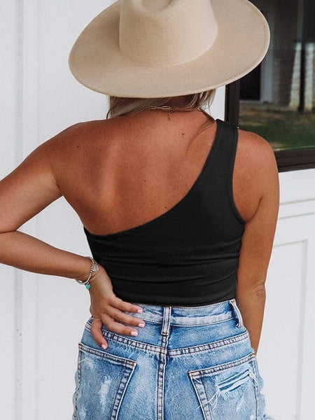 Sleeveless Halter Crop Top with O-Neck Cutout