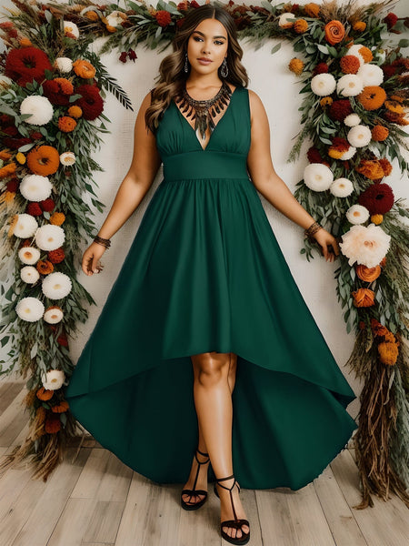 Women's Sleeveless Halter Midi Dress for Cocktail Events