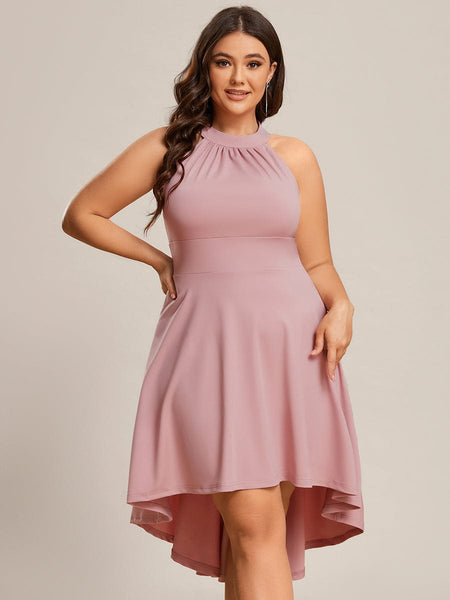 Women's Sleeveless Halter Midi Dress for Cocktail Events