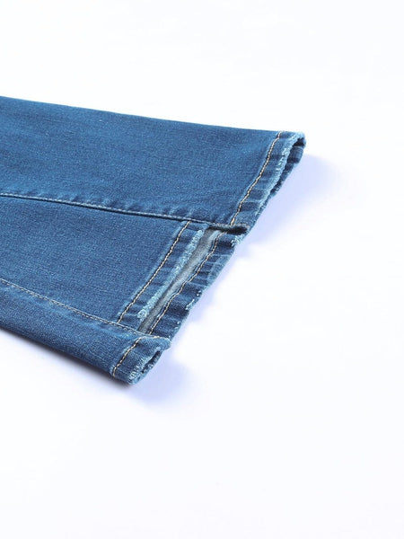 Women's Seamed Flare Denim Pants in Pants & Culotte