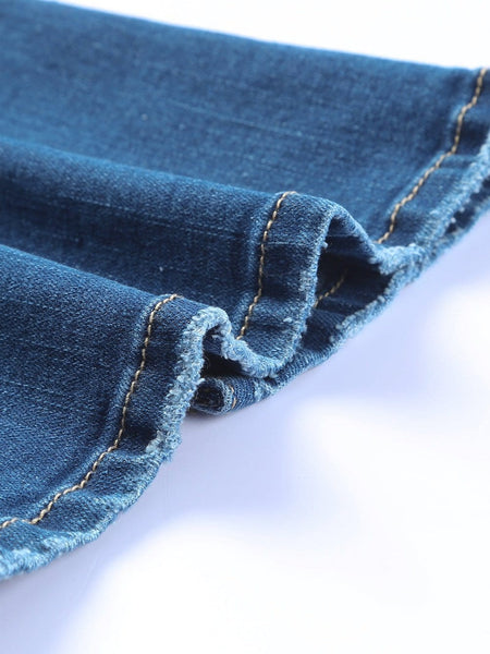 Women's Seamed Flare Denim Pants in Pants & Culotte