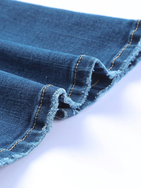 Women's Seamed Flare Denim Pants in Pants & Culotte