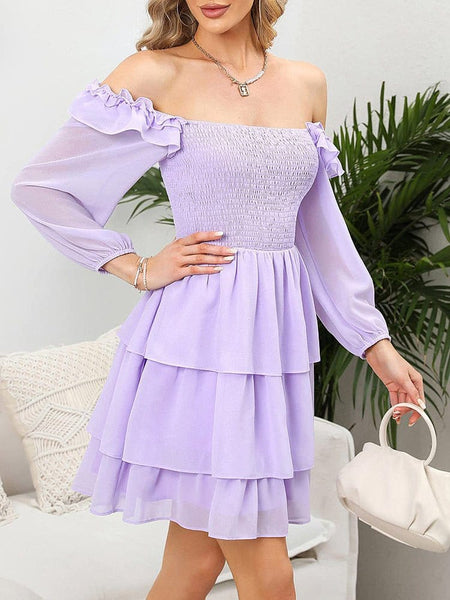 Slim Square Neck Mini Dress