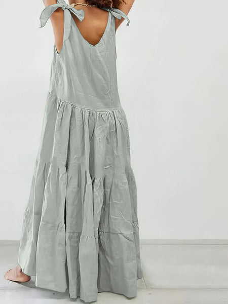 Sling Round Neck Bohemian Sleeveless Dress