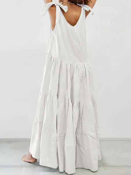 Sling Round Neck Bohemian Sleeveless Dress