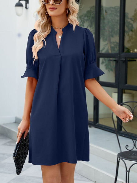 Women's Half Sleeve Mini Dress made for easy styling and wardrobe coordination, with premium-like structure and finish.