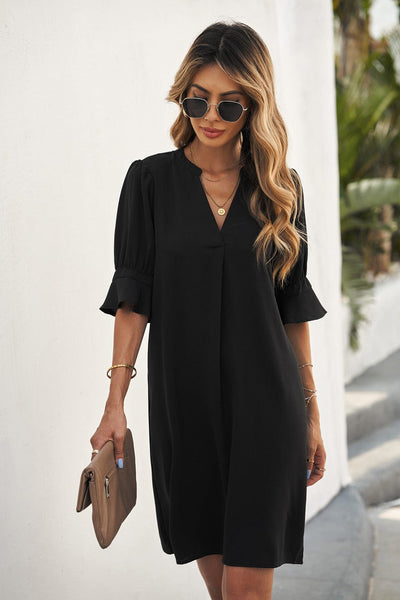Women's Half Sleeve Mini Dress made for easy styling and wardrobe coordination, with premium-like structure and finish.