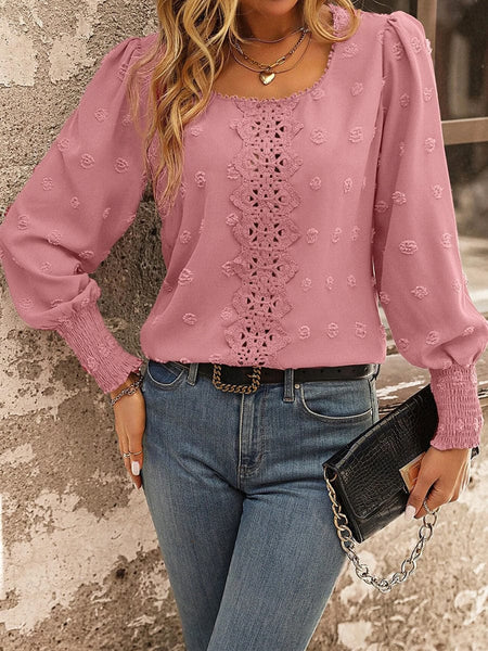 Solid Color Pleated Button V Neck Long Sleeved Hoodie