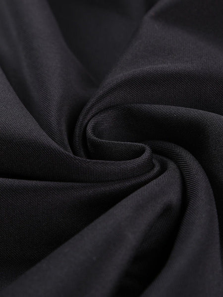 Black Off-Shoulder V-Neck Midi Dress with practical styling and dependable silhouette control.