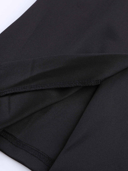 Black Off-Shoulder V-Neck Midi Dress with practical styling and dependable silhouette control.