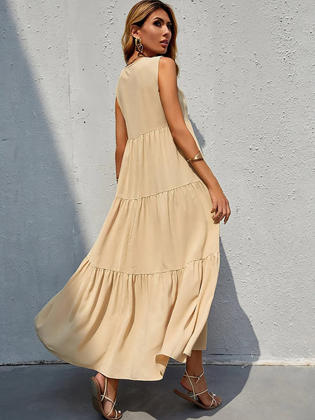 Casual V-Neck Mini Dress