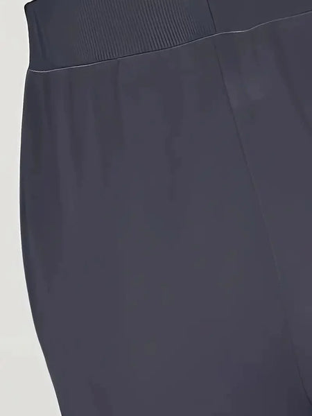 Solid Drawstring Pants, Women's Casual Long Length Trousers With Pockets