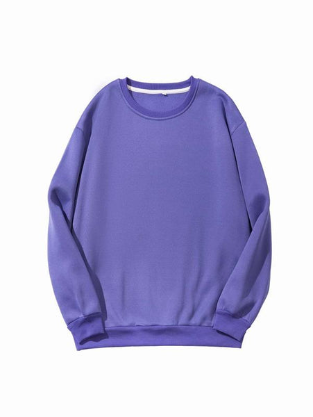 Solid Drop Shoulder Sweatshirt