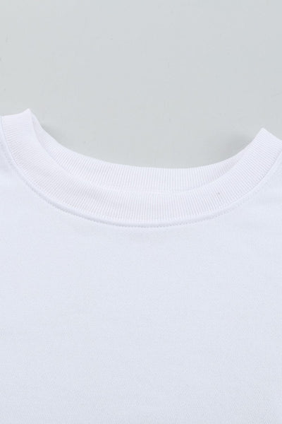Solid Drop Shoulder Sweatshirt
