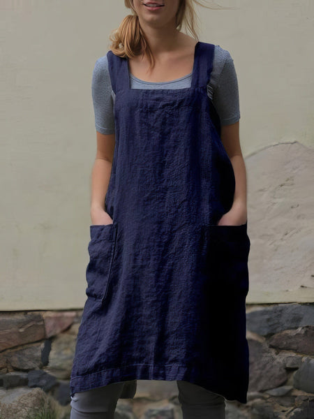 Solid Home Service Loose Short Dress With Pocket - Bare - A-Line - Square - Tube